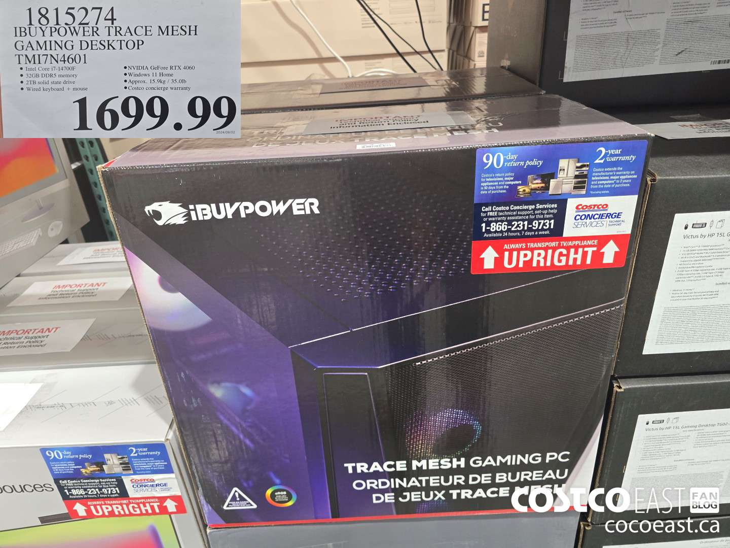 1815274 IBUYPOWER TRACE MESH GAMING DESKTOP TMI7N4601 $1699.99