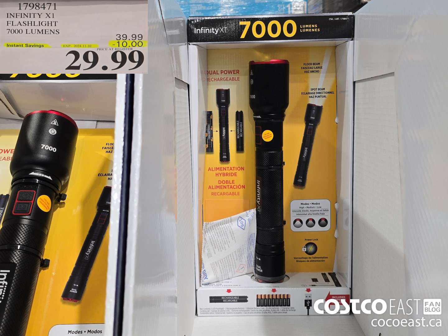 1798471 INFINITY X1 FLASHLIGHT 7000 LUMENS ($10.00 INSTANT SAVINGS EXPIRES ON 2024-11-10) $29.99