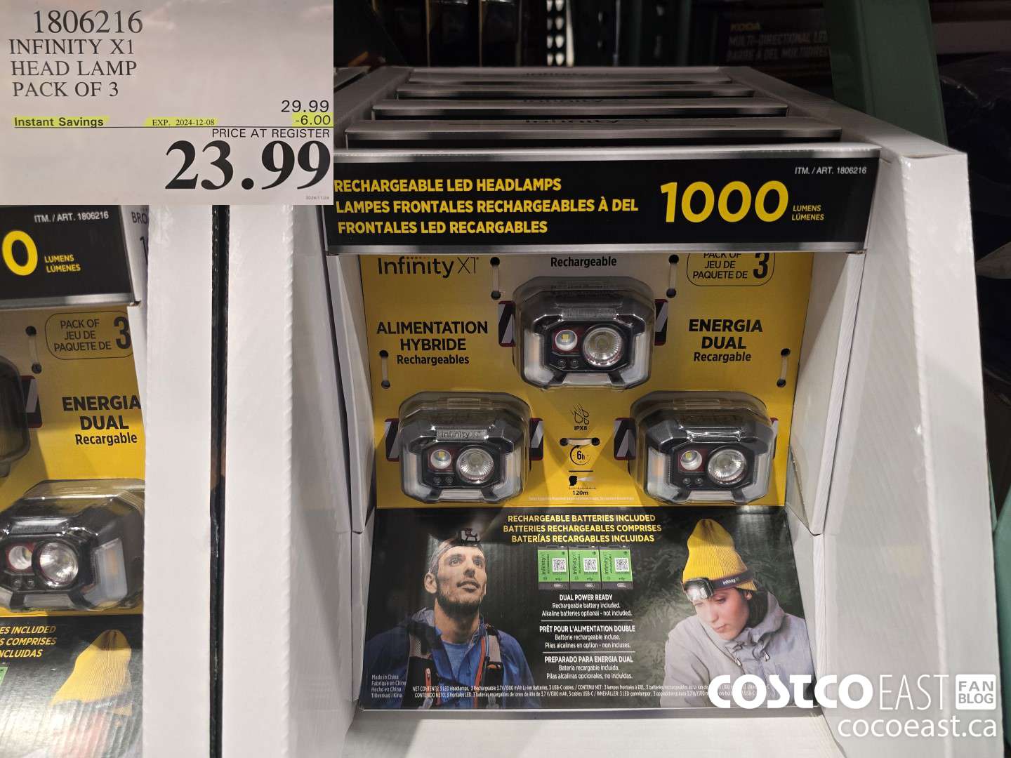 1806216 INFINITY X1 HEAD LAMP PACK OF 3 20024-12-08 ($6.00 INSTANT SAVINGS) $23.99