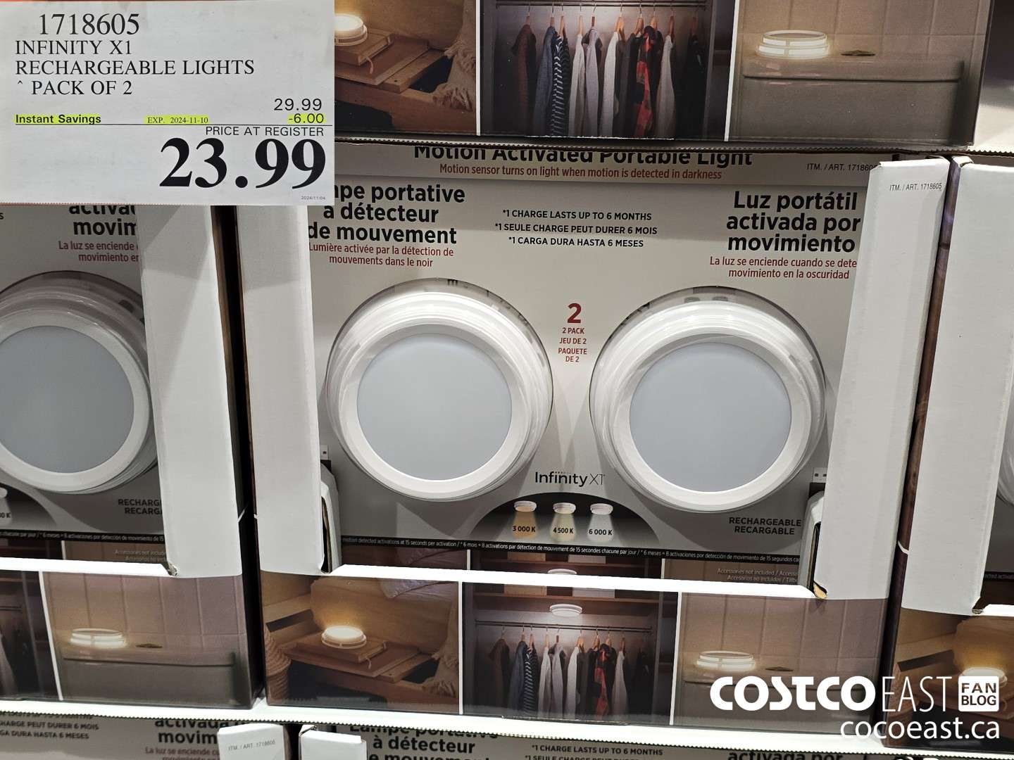 1718605 INFINITY X1 RECHARGEABLE LIGHTS ($6.00 INSTANT SAVINGS EXPIRES ON 2024-11-10) $23.99