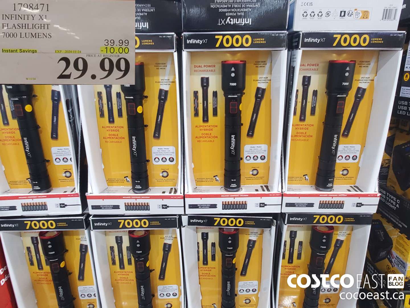 1798471 INFINITY XL FLASHLIGHT 7000 LUMENS ($10.00 INSTANT SAVINGS EXPIRES ON 2024-11-24) $29.99