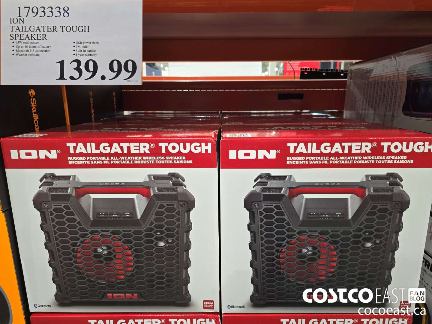 1793338 ION TAILGATER TOUGH SPEAKER $139.99