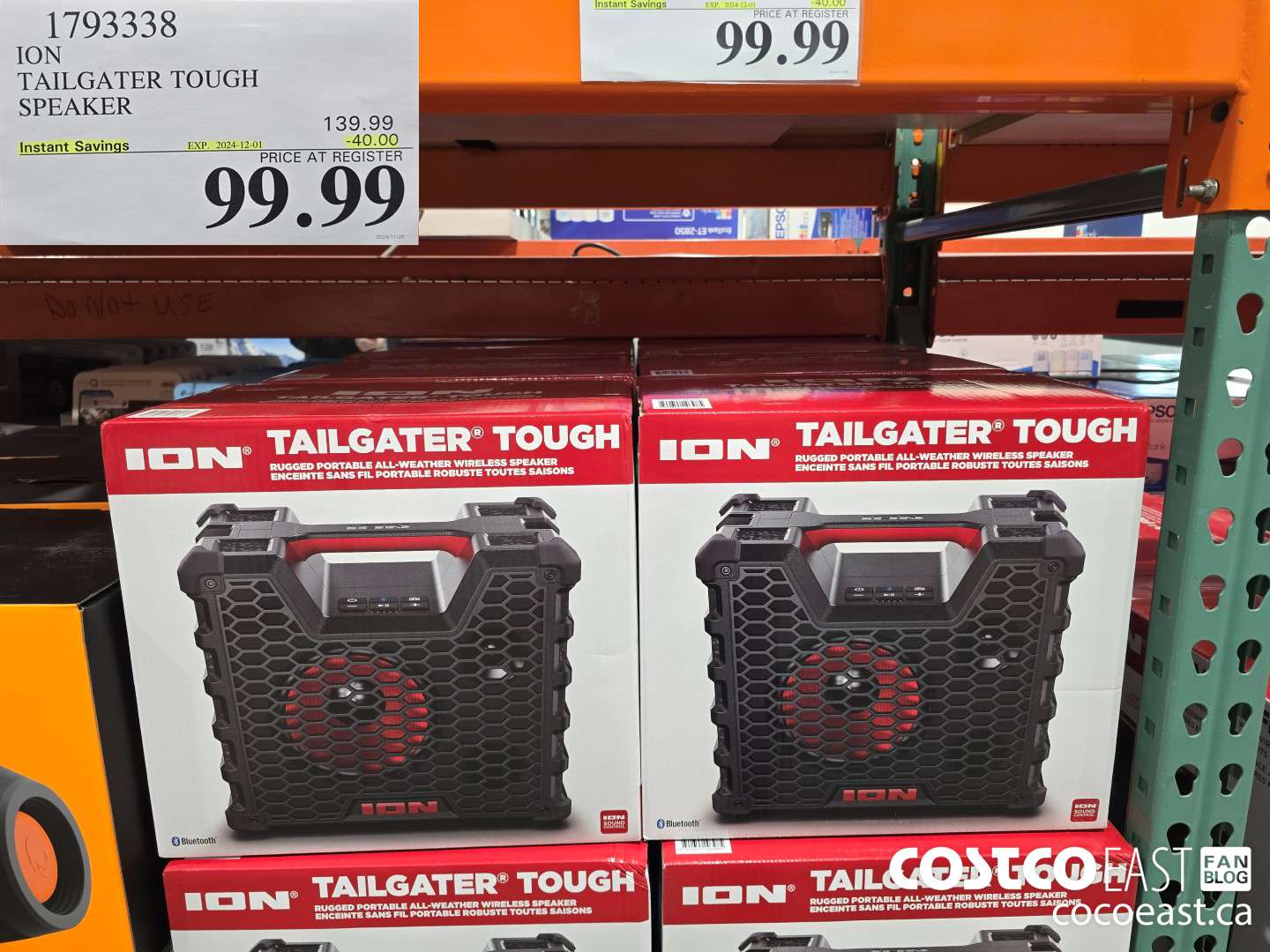 1793338 ION TAILGATER TOUGH SPEAKER ($40.00 INSTANT SAVINGS EXPIRES ON 2024-12-01) $99.99