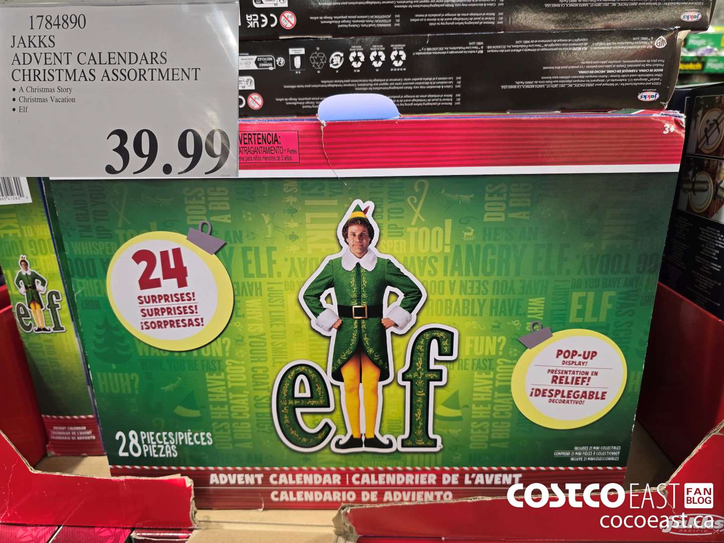 1784890 JAKKS ADVENT CALENDARS CHRISTMAS ASSORTMENT $39.99