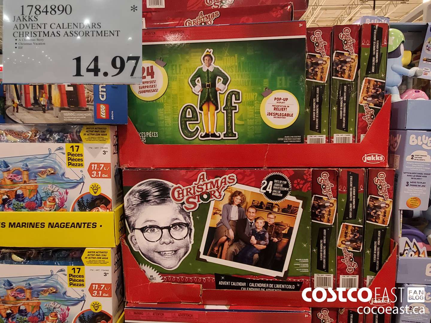 1784890 JAKKS ADVENT CALENDARS CHRISTMAS ASSORTMENT $19.97