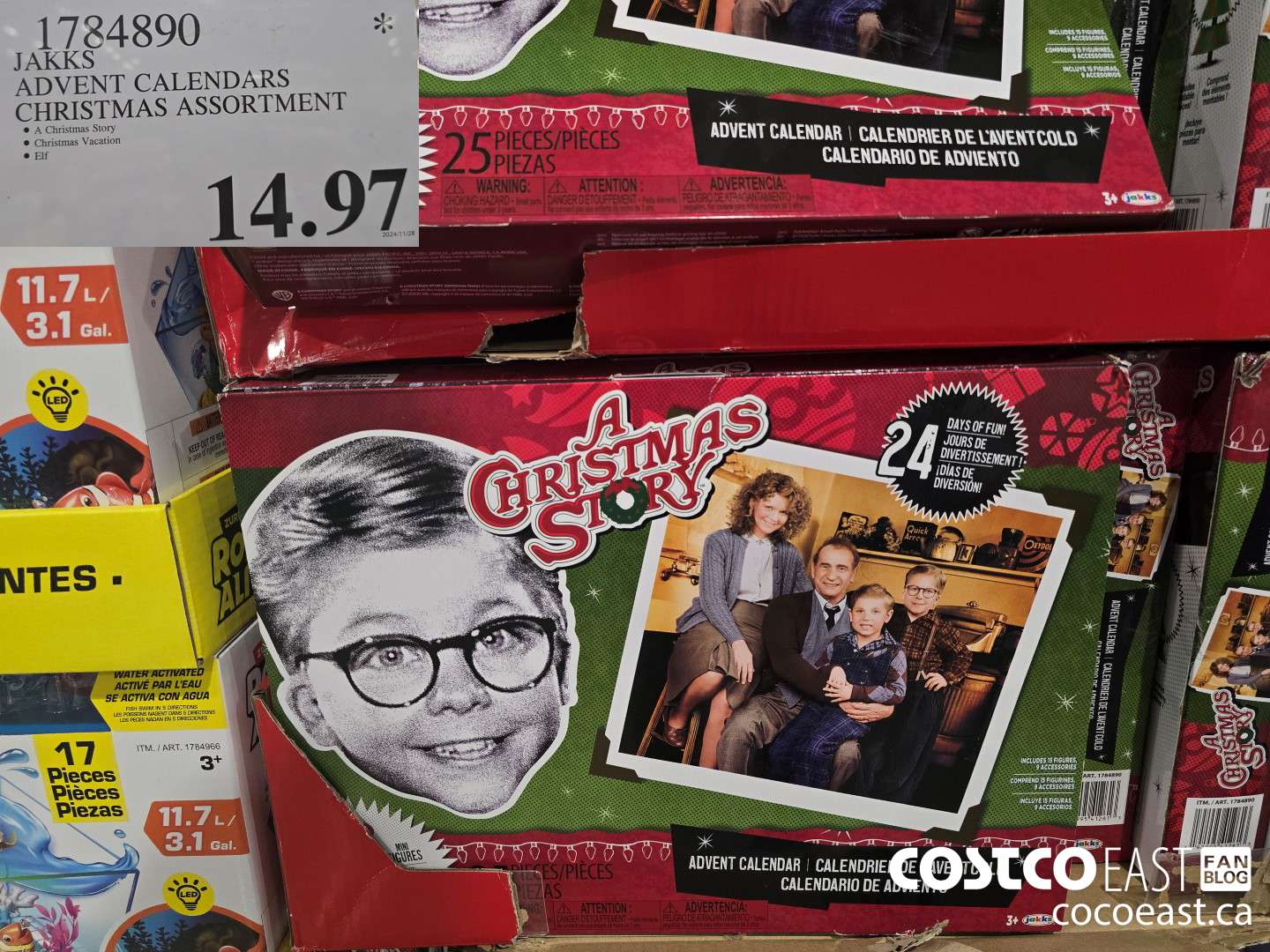 1784890 JAKKS ADVENT CALENDARS CHRISTMAS ASSORTMENT $14.97