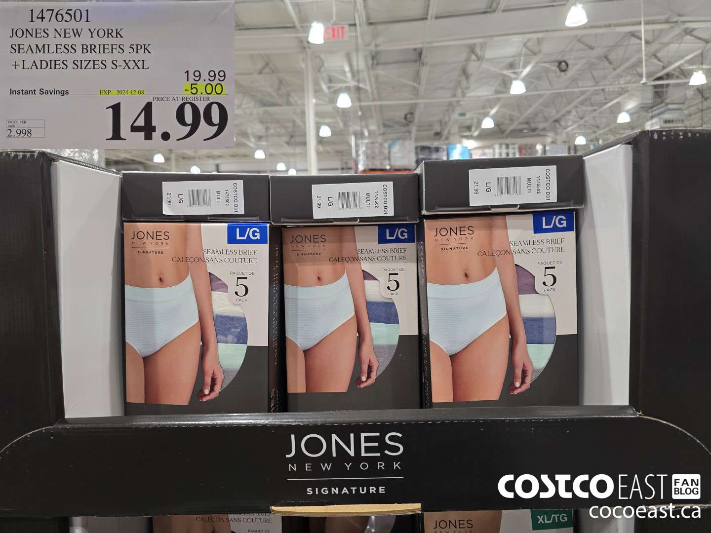 1476501 JONES NEW YORK SEAMLESS BRIEFS 5PK +LADIES SIZES S-XXL ($5.00 INSTANT SAVINGS EXPIRES ON 2024-12-08) $14.99