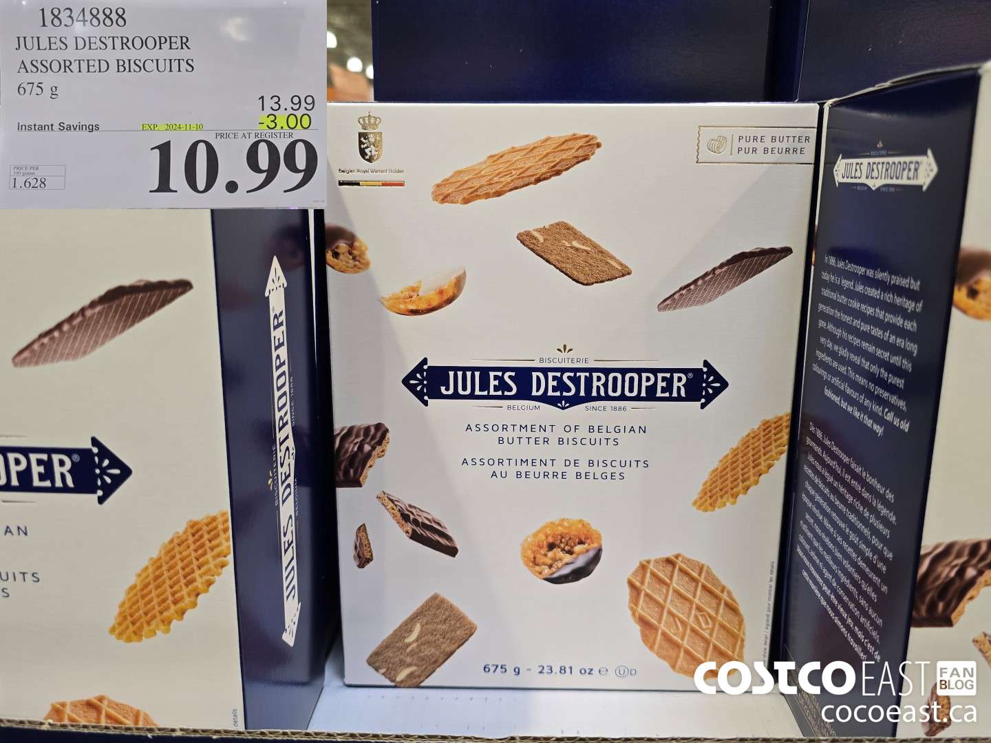 1834888 JULES DESTROOPER ASSORTED BISCUITS 675 g ($3.00 INSTANT SAVINGS EXPIRES ON 2024-11-10) $10.99