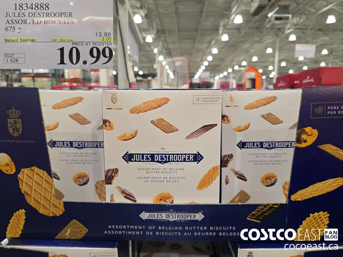 1834888 JULES DESTROOPER ASSORTED BISCUITS 675 g 2024-120-04 ($3.00 INSTANT SAVINGS) $10.99