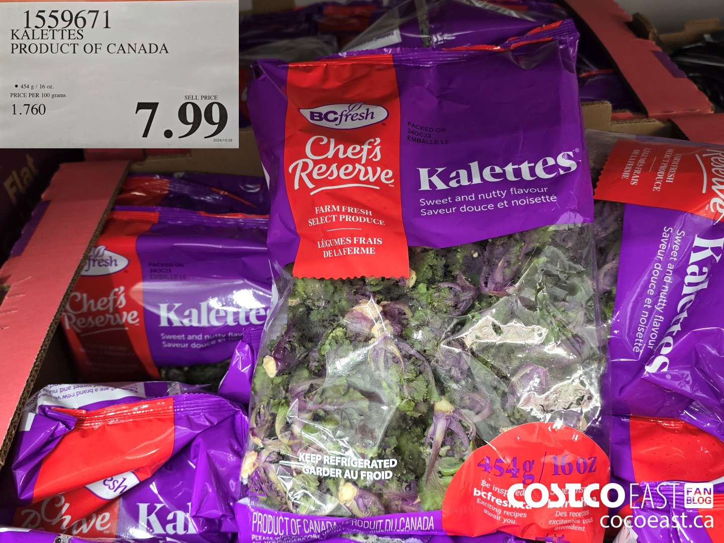 1559671 KALETTES PRODUCT OF CANADA $7.99