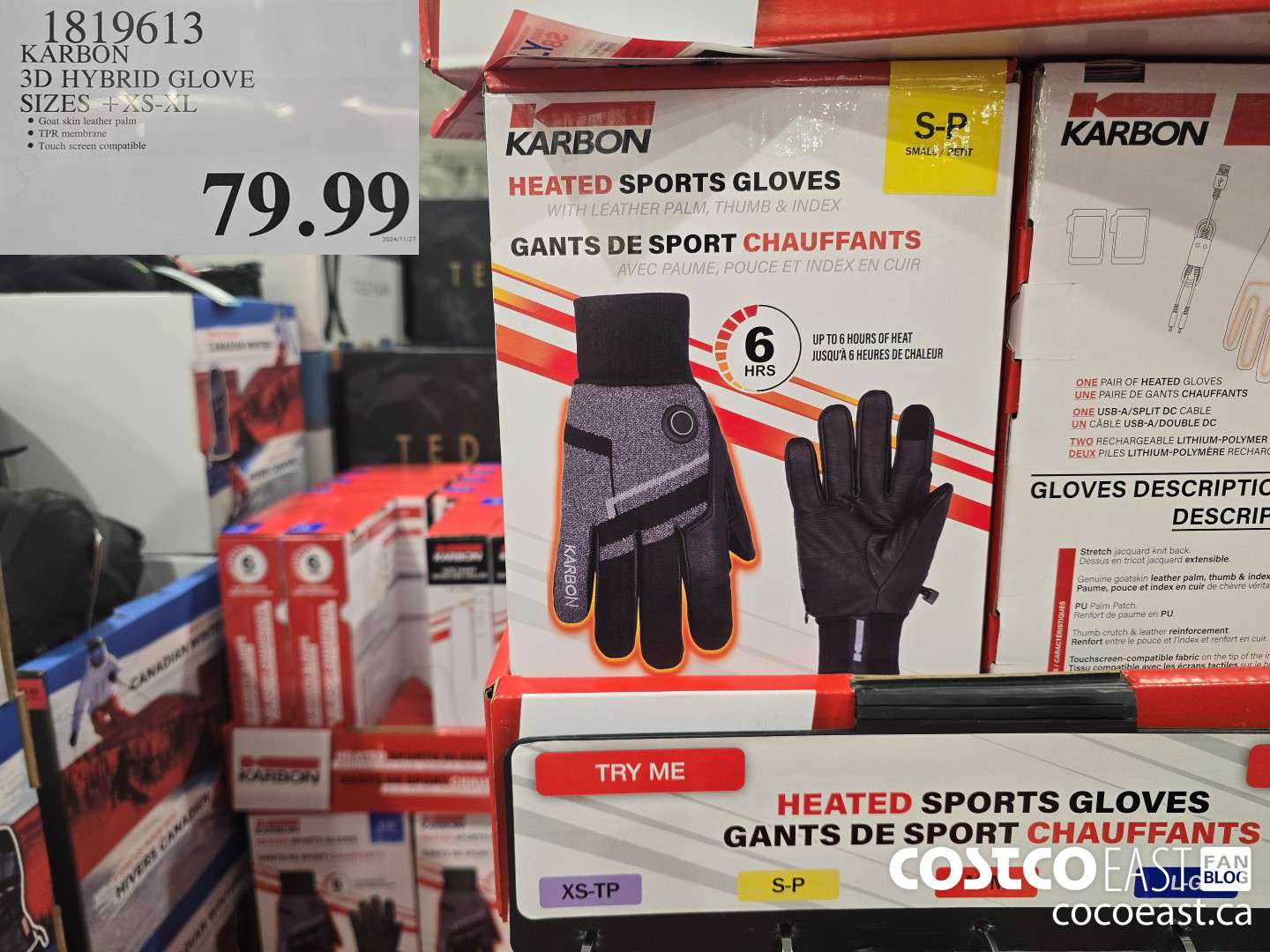 1819613 KARBON 3D HYBRID GLOVE SIZES +XS - XL $79.99