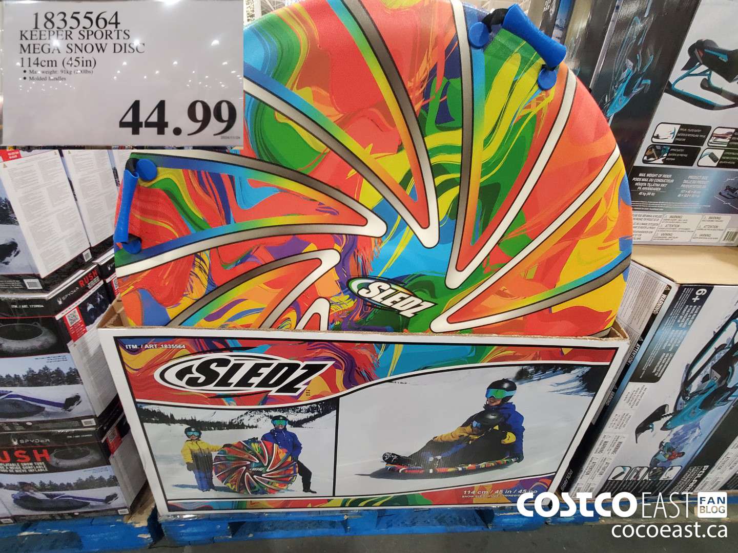 1835564 KEEPER SPORTS MEGA SNOW DISC 114CM (45 IN) $44.99