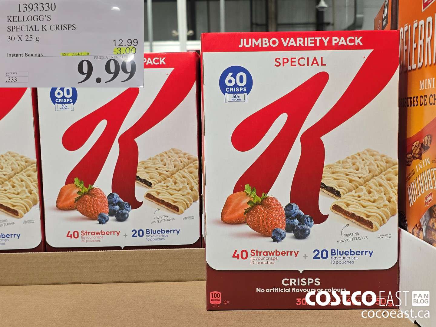 1393330 KELLOGG'S SPECIAL K CRISPS 750 G ($3.00 INSTANT SAVINGS EXPIRES ON 2024-11-10) $9.99