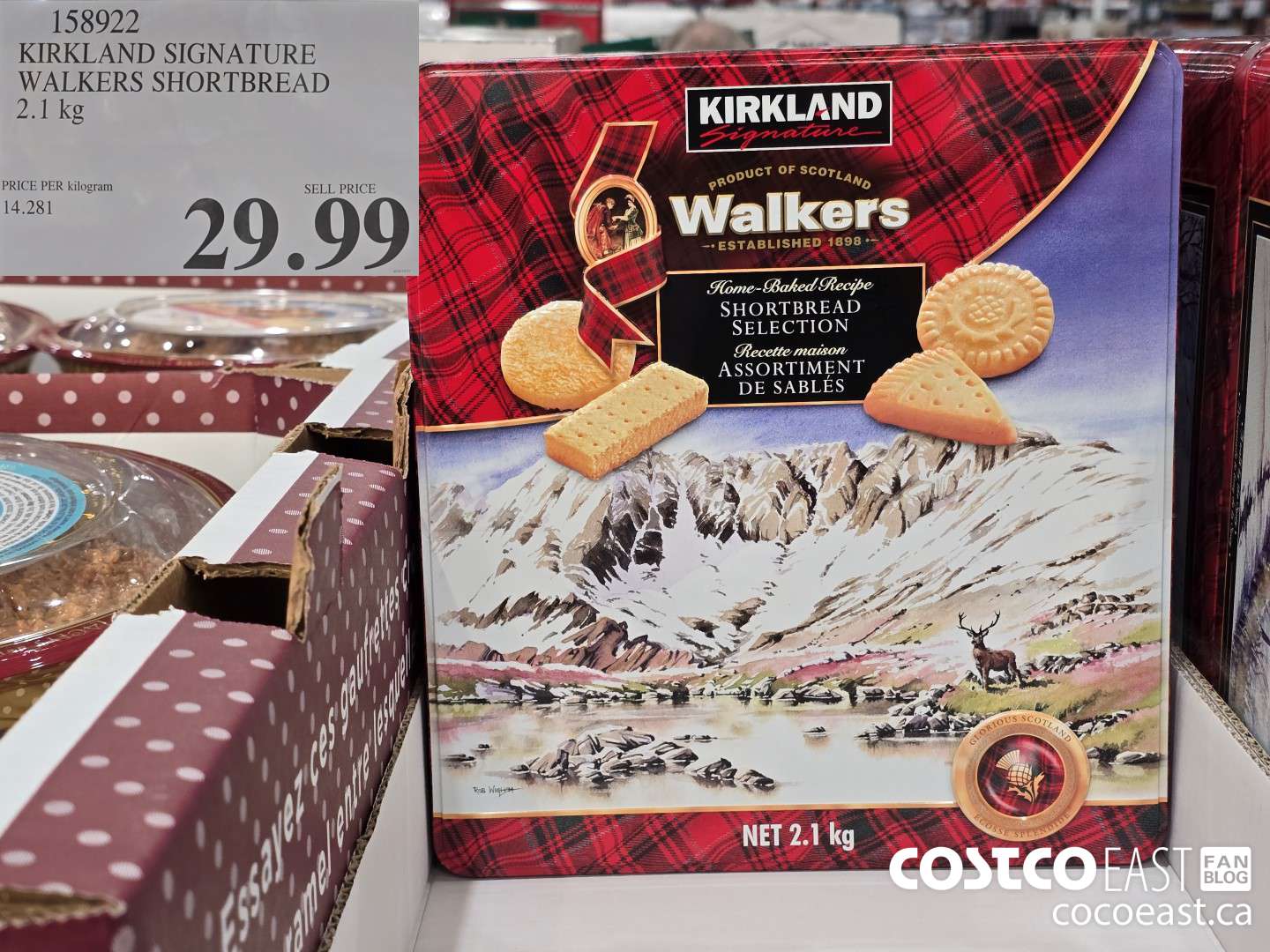158922 KIRKLAND SIGNATURE ASSORTED SHORTBREAD 2.1 kg $29.99