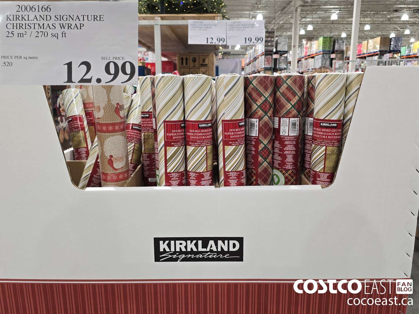 2006166 KIRKLAND SIGNATURE CHRISTMAS WRAP 25 M2 / 269 SQ FT $12.99
