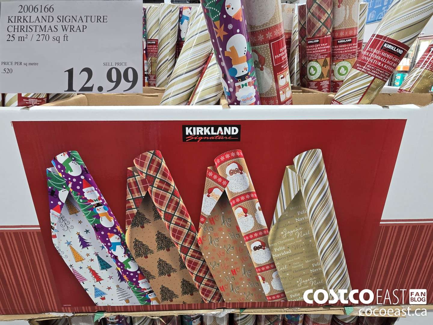 2006166 KIRKLAND SIGNATURE CHRISTMAS WRAP 25 M2 / 270 SQ FT $12.99