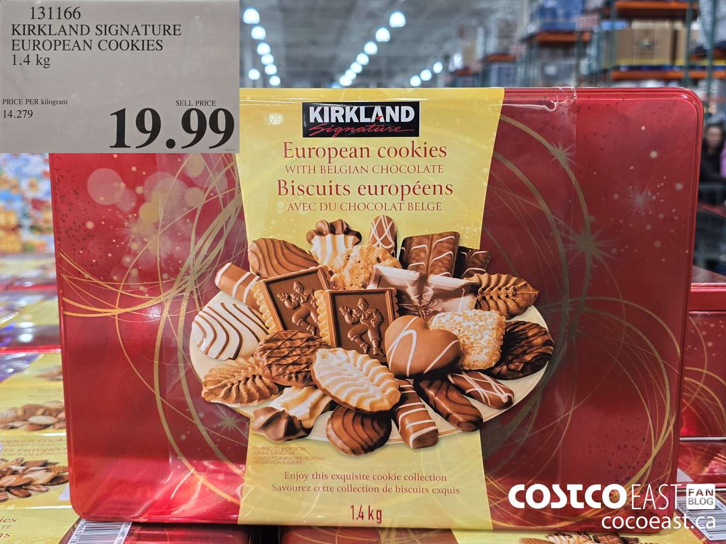 131166 KIRKLAND SIGNATURE EUROPEAN COOKIES 1.4 kg $19.99
