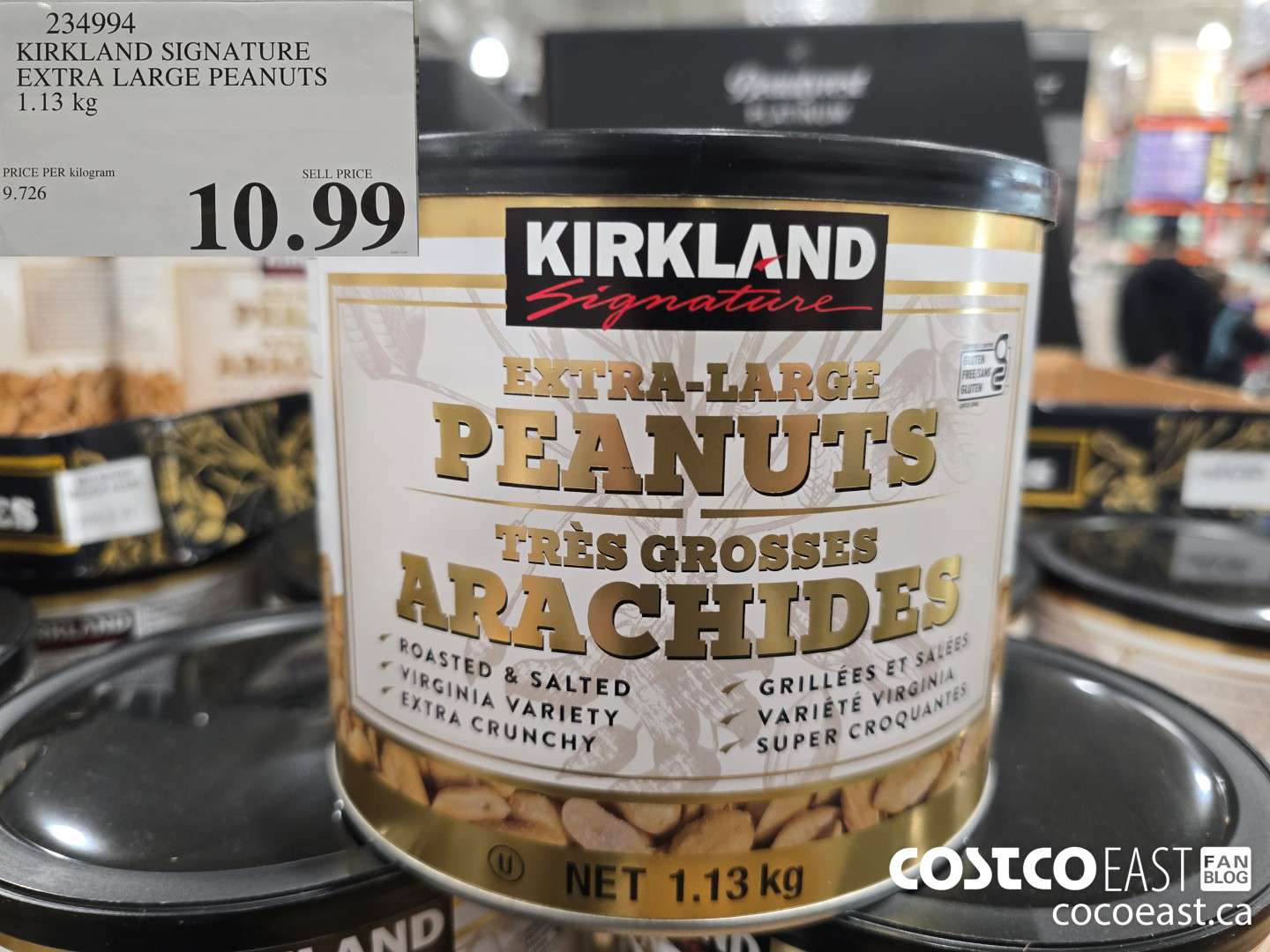234994 KIRKLAND SIGNATURE EXTRA LARGE PEANUTS 1.13 kg $10.99