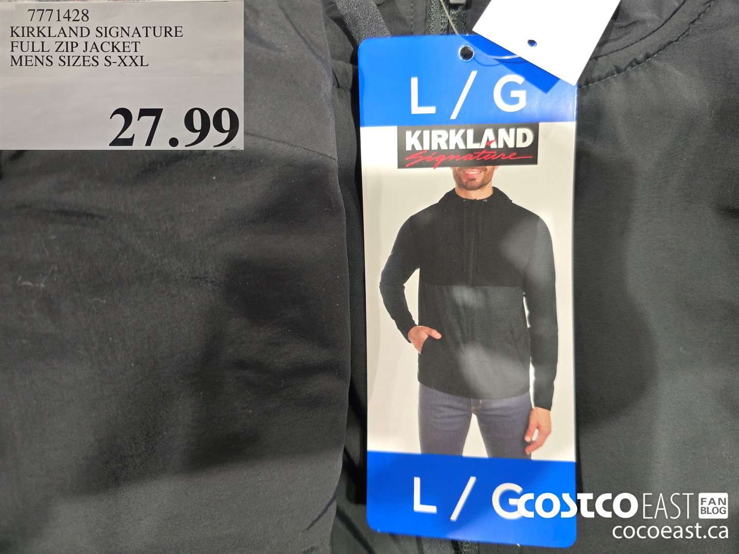 7771428 KIRKLAND SIGNATURE FULL ZIP JACKET MENS SIZES S-XXL $27.99