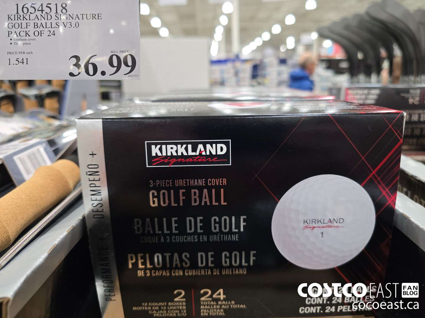 1654518 KIRKLAND SIGNATURE GOLF BALLS V3.0 PACK OF 24 $36.99