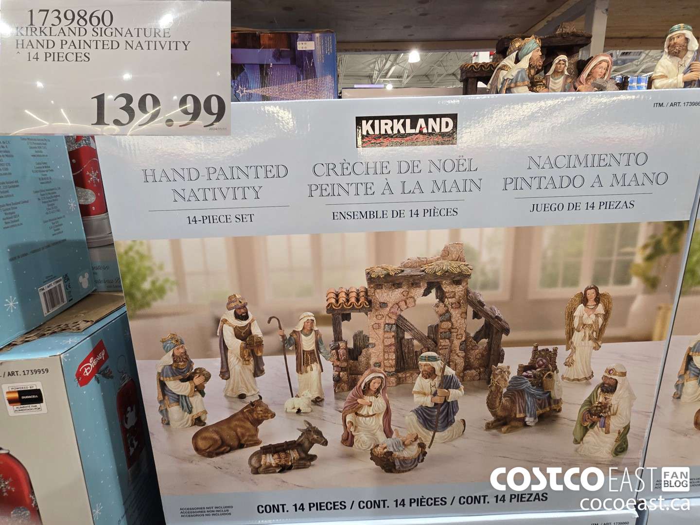 1739860 KIRKLAND SIGNATURE HAND PAINTED NATIVITY 14 PIECES $139.99