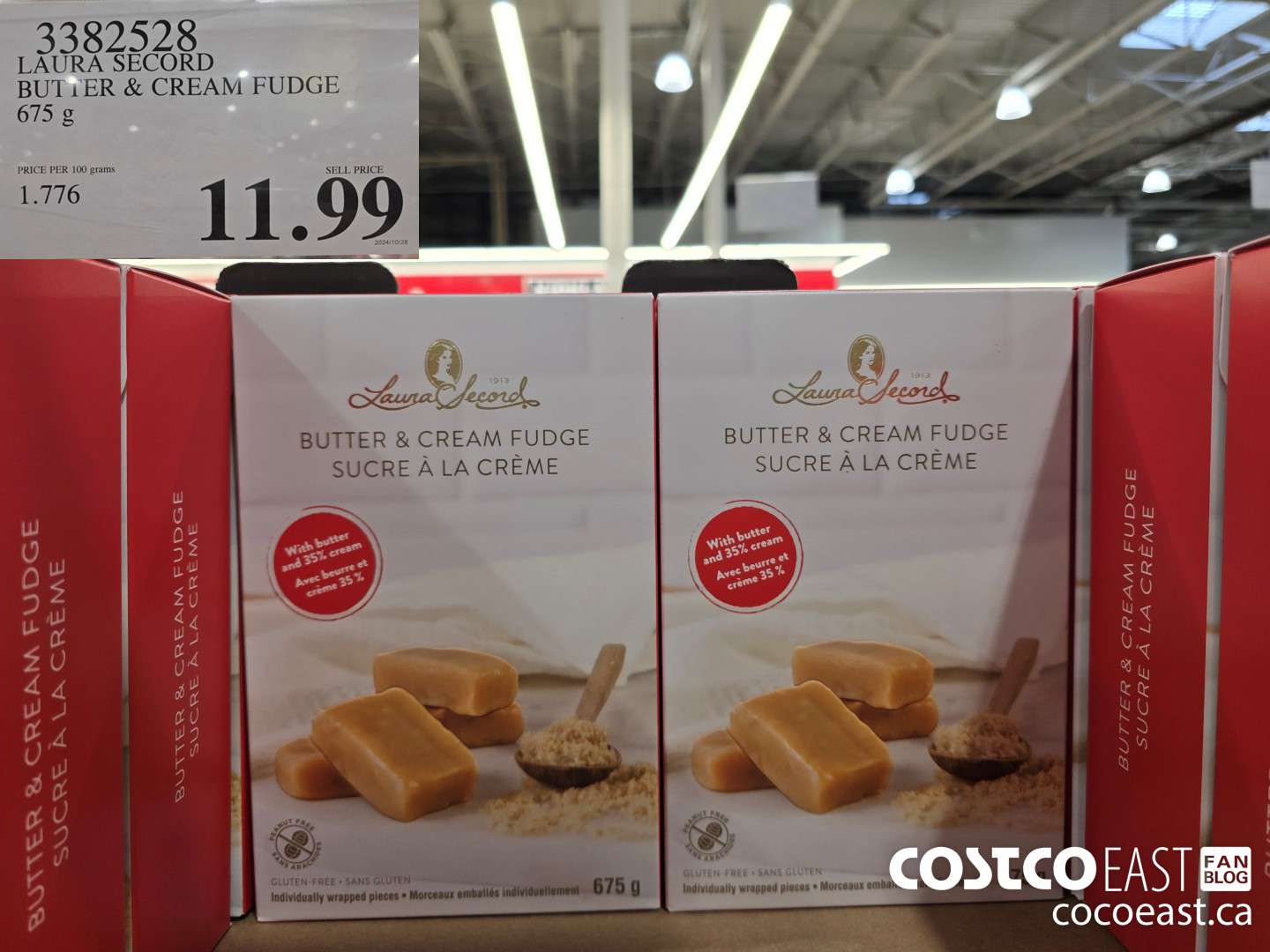 3382528 LAURA SECORD BUT:ER & CREAM FUDGE 675 g $11.99