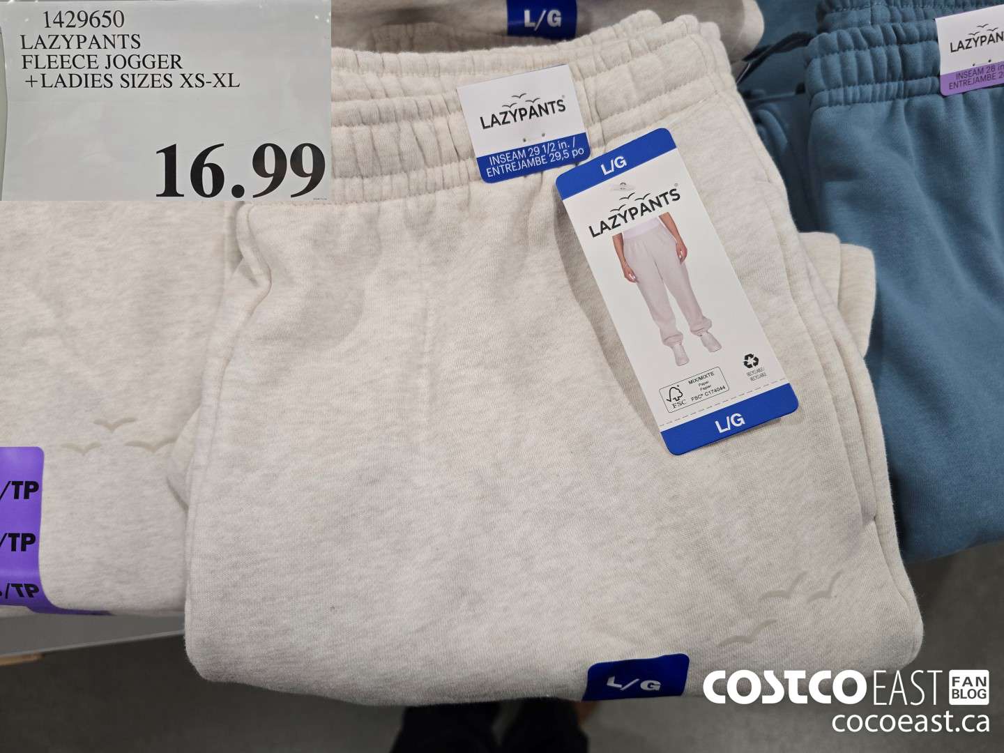 1429650 LAZYPANTS FLEECE JOGGER + LADIES SIZES XS-XL $16.99