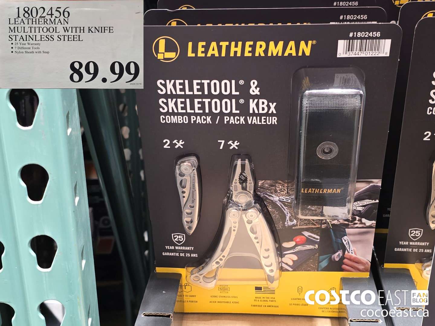 1802456 LEATHERMAN MULTITOOL WITH KNIFE STAINLESS STEEL $89.99