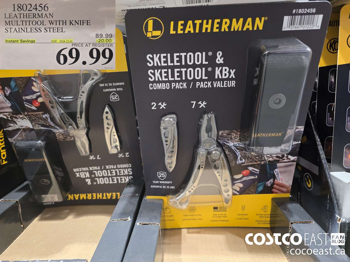 1802456 LEATHERMAN MULTITOOL WITH KNIFE STAINLESS STEEL ($20.00 INSTANT SAVINGS EXPIRES ON 2024-12-01) $69.99