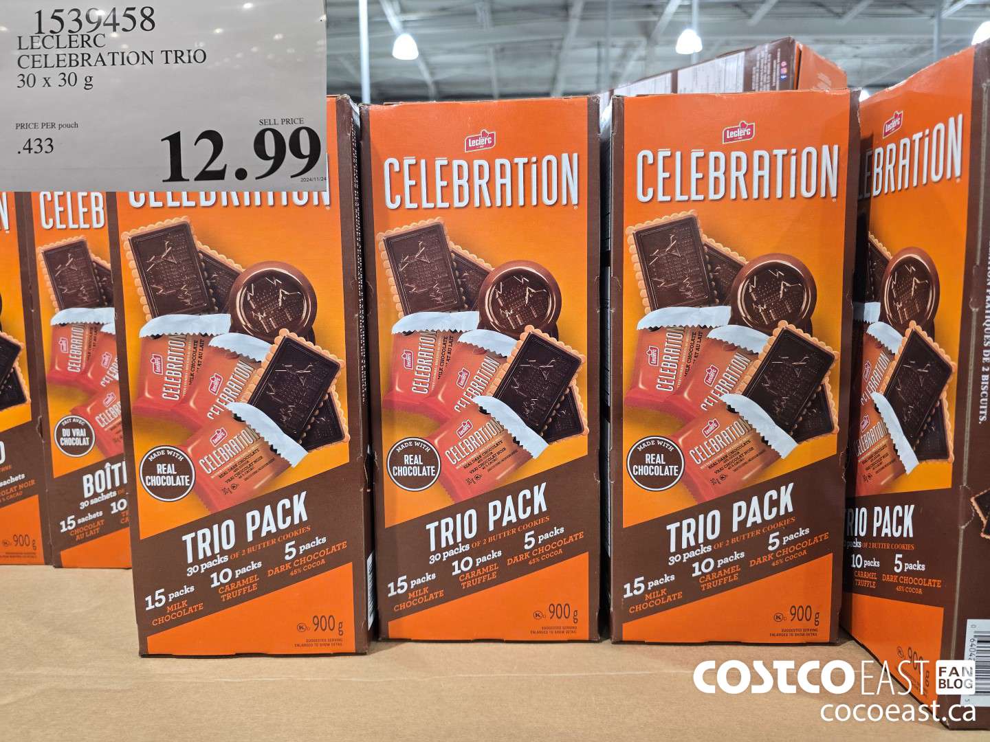 1539456 LECLERC CELEBRATION TRIO 30 x 30 g $12.99