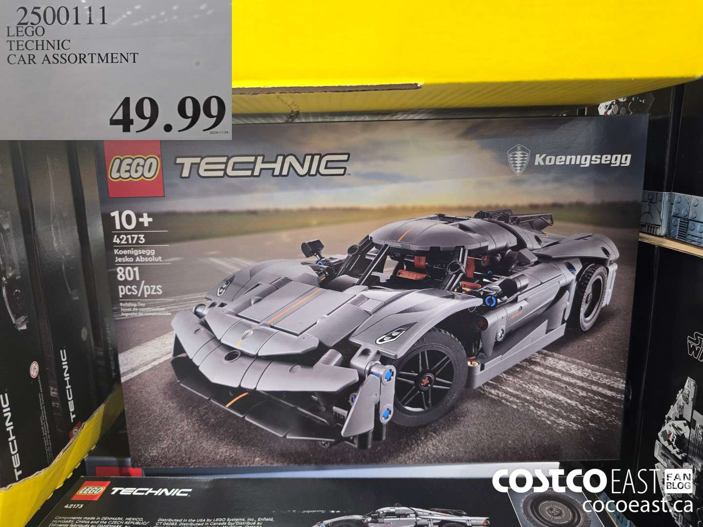 2500111 LEGO TECHNIC CAR ASSORTMENT $49.99