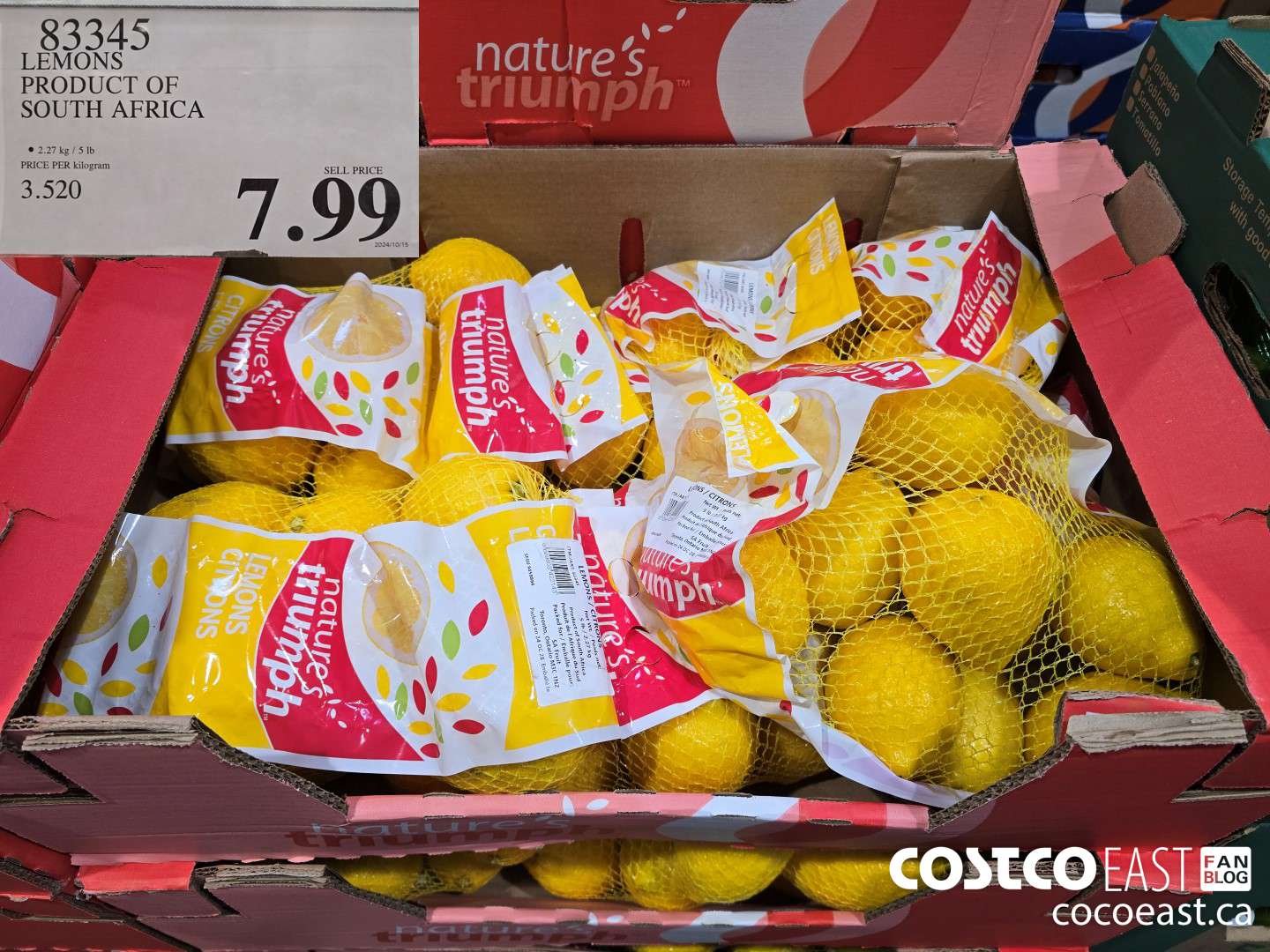 83345 LEMONS PRODUCT OF SOUTH AFRICA $7.99