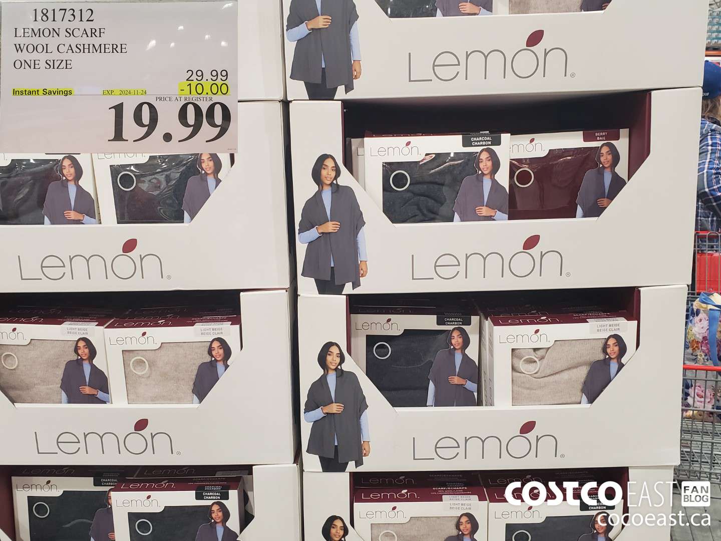 1817312 LEMON SCARF WOOL CASHMERE ONE SIZE  ($10.00 INSTANT SAVINGS EXPIRES ON 2024-11-24) $19.99