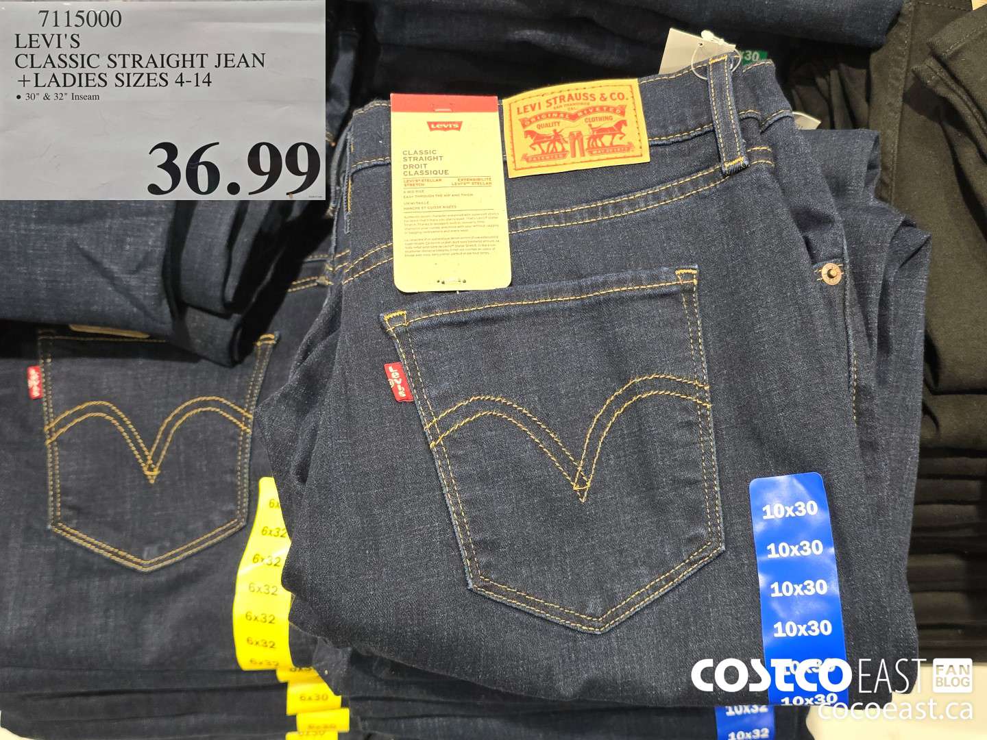 7115000 LEVI'S CLASSIC STRAIGHT JEAN + LADIES SIZES 4-14 $36.99