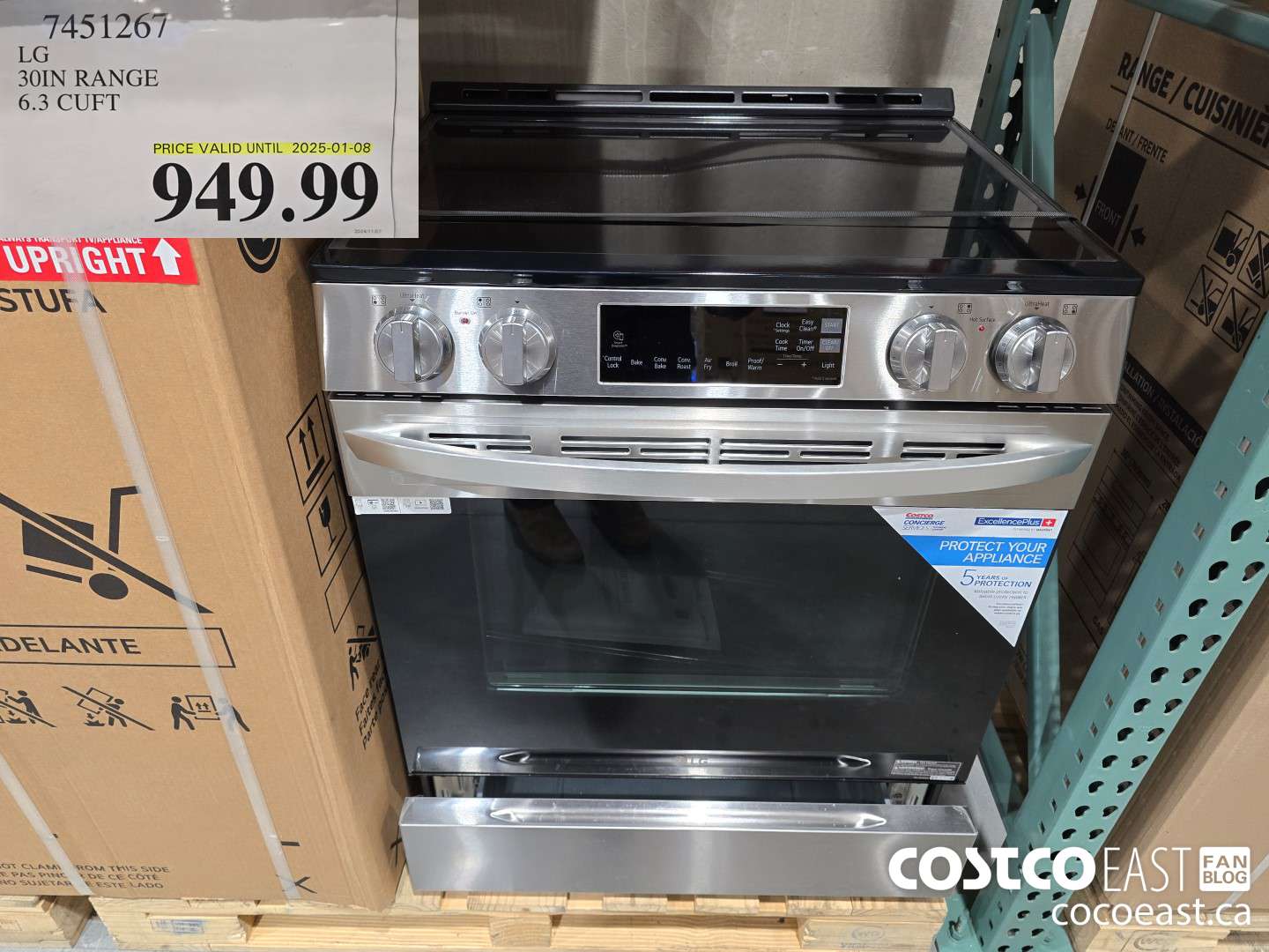 7451267 LG 30IN RANGE 6.3 CUFT. $949.99