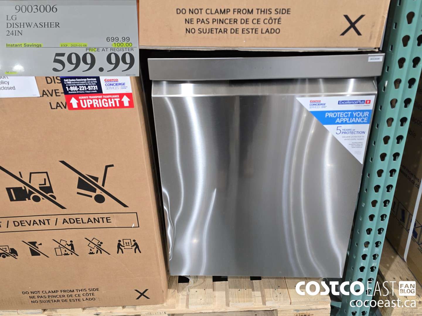 9003006 LG DISHWASHER 24IN ($100.00 INSTANT SAVINGS EXPIRES ON 2025-01-08) $599.99