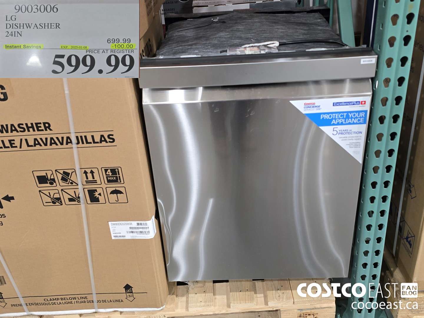 9003006 LG DISHWASHER 24IN ($100.00 INSTANT SAVINGS EXPIRES ON 2025-01-08) $599.99