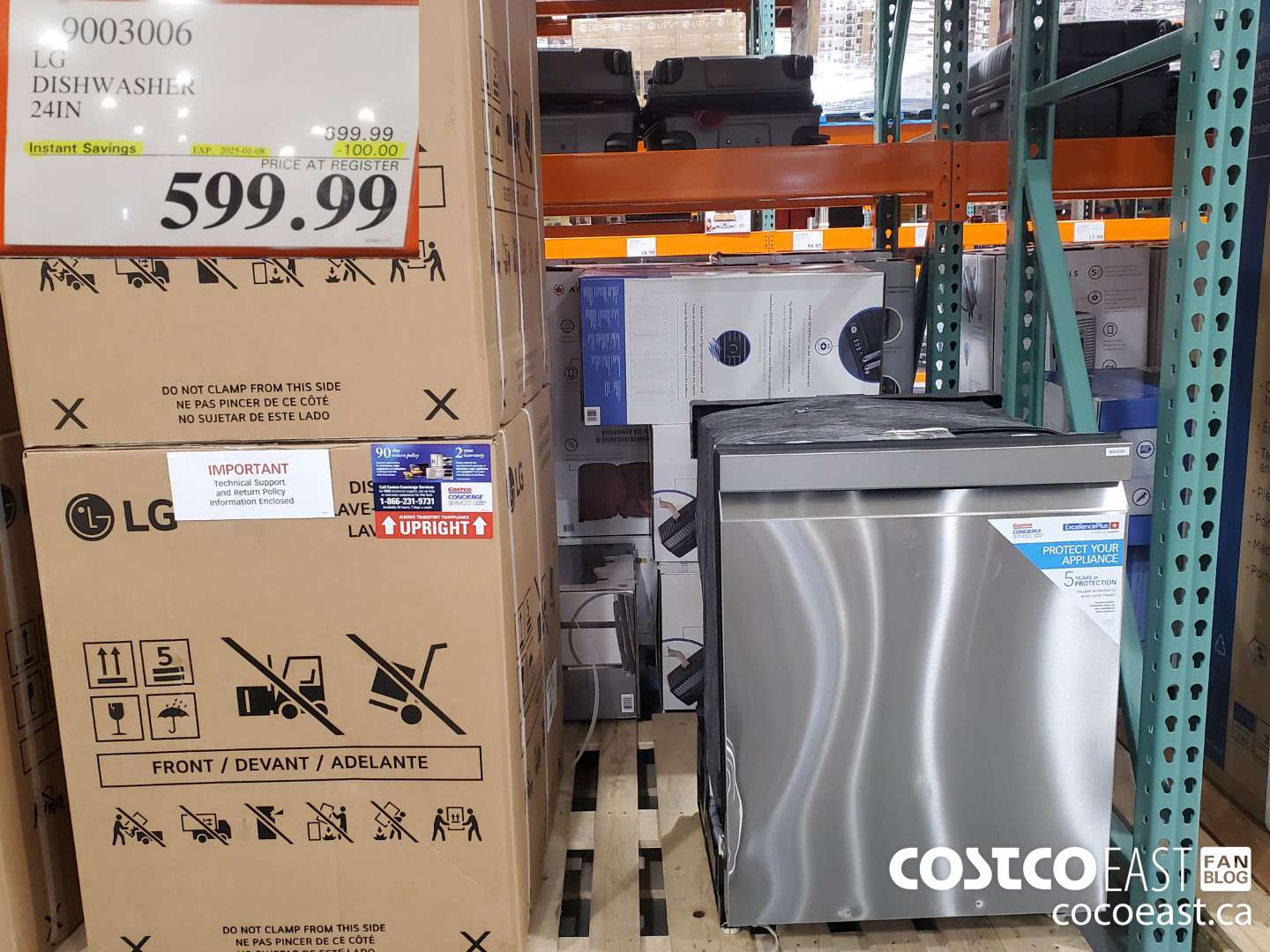 9003006 LG DISHWASHER 24IN  ($100.00 INSTANT SAVINGS EXPIRES ON 2025-01-08) $599.99