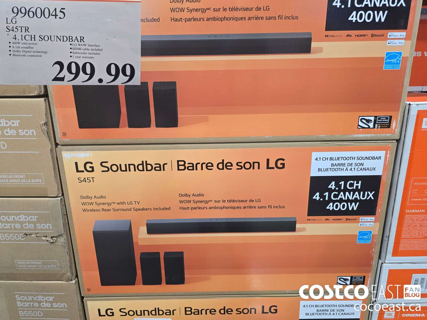 9960045 LG S45TR 4.1CH SOUNDBAR $299.99
