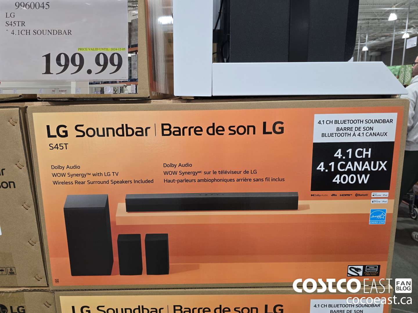 9960045 LG S45TR 4.1CH SOUNDBAR $199.99