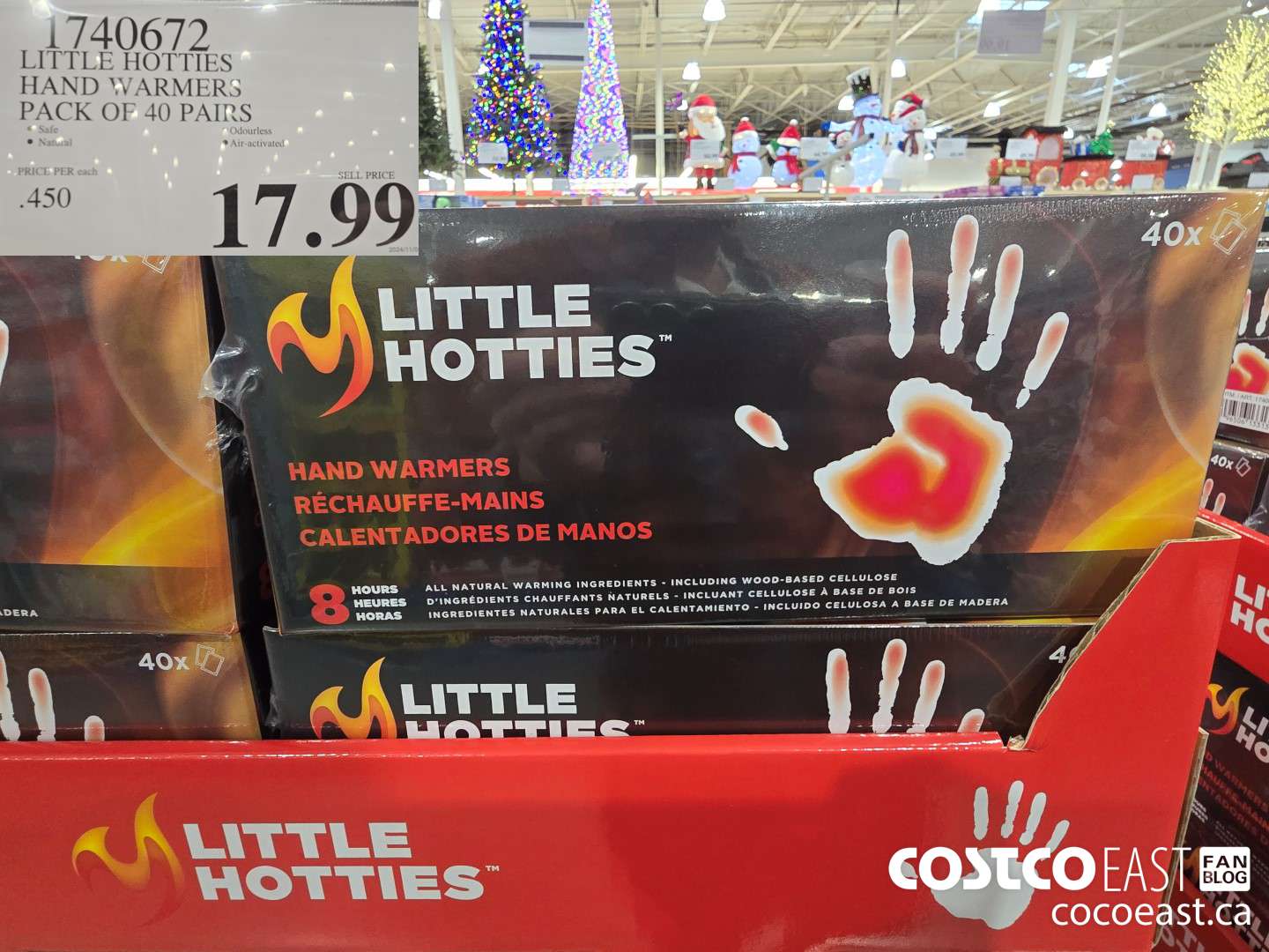 1740672 LITTLE HOTTIES HAND WARMERS PACK OF 40 PAIRS $17.99