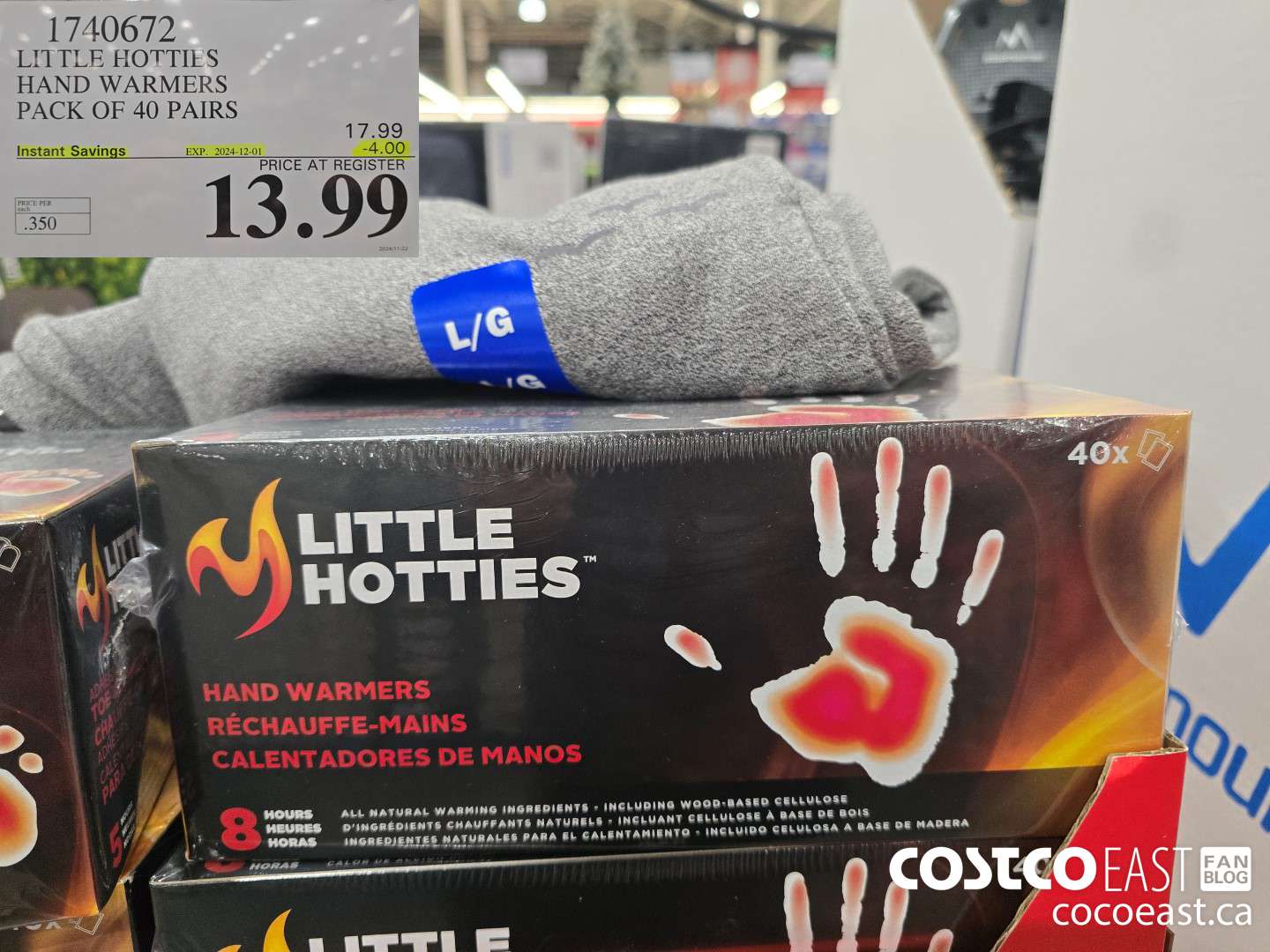 1740672 LITTLE HOTTIES HAND WARMERS PACK OF 40 PAIRS ($4.00 INSTANT SAVINGS EXPIRES ON 2024-12-01) $13.99