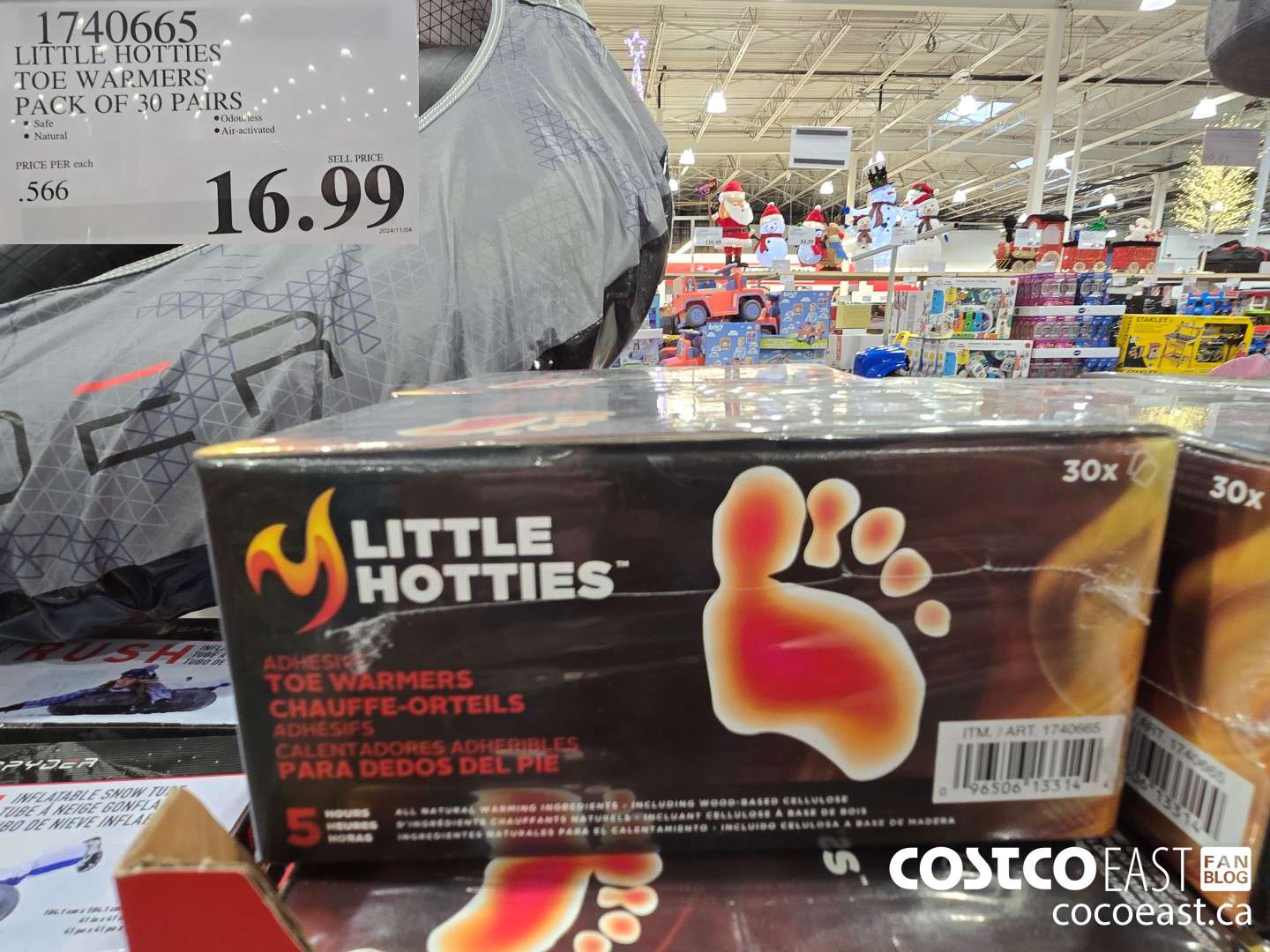 1740665 LITTLE HOTTIES TOE WARMERS PACK OF 30 PAIRS $16.99