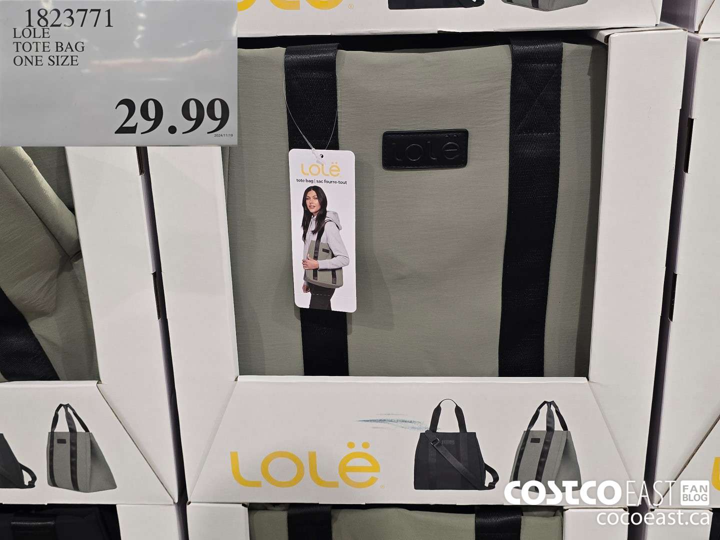 1423771 LOLE TOTE BAG ONE SIZE $29.99