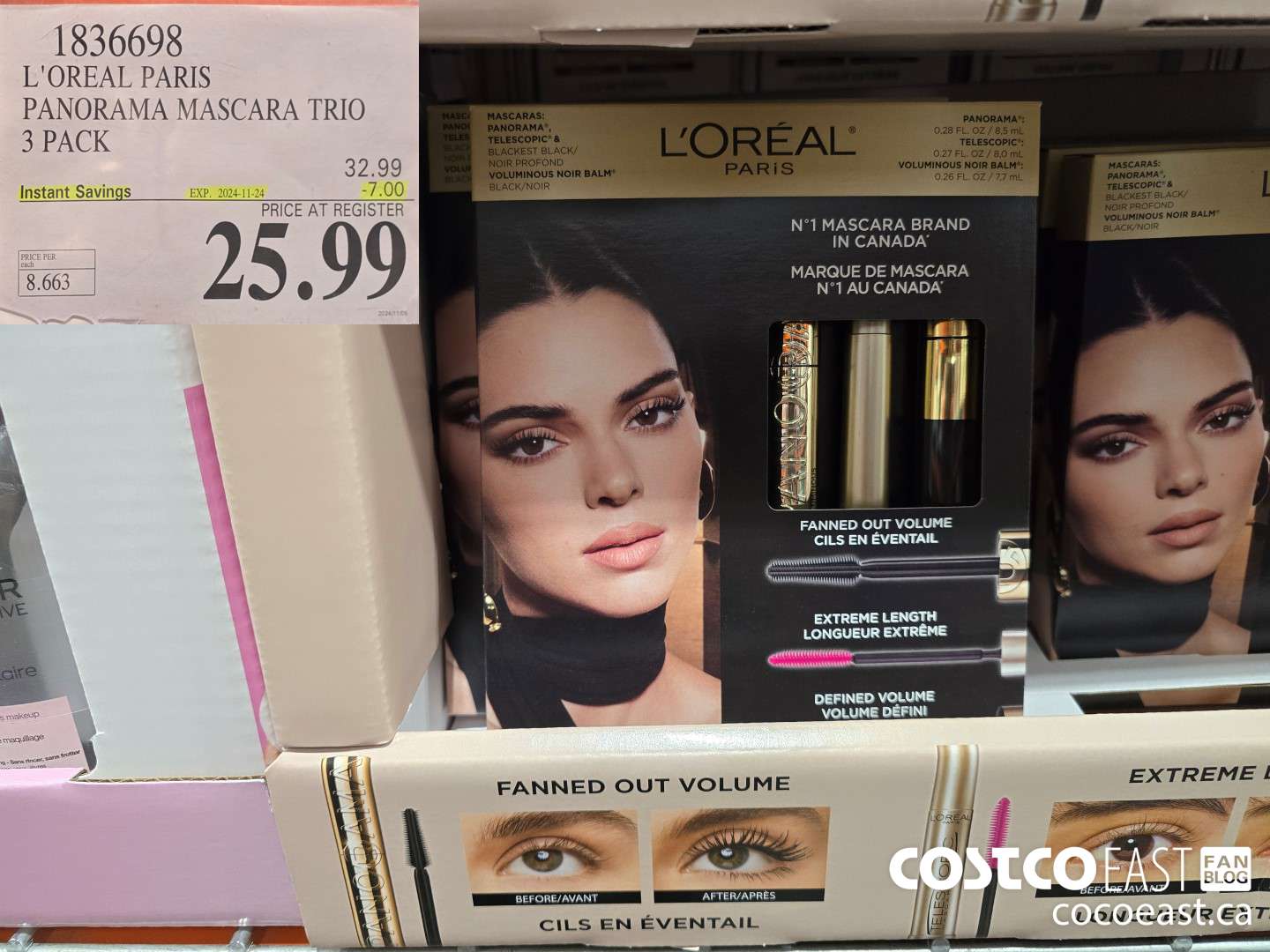 1836698 L'OREAL PARIS PANORAMA MASCARA TRIO 3 PACK ($7.00 INSTANT SAVINGS EXPIRES ON 2024-11-24) $25.99