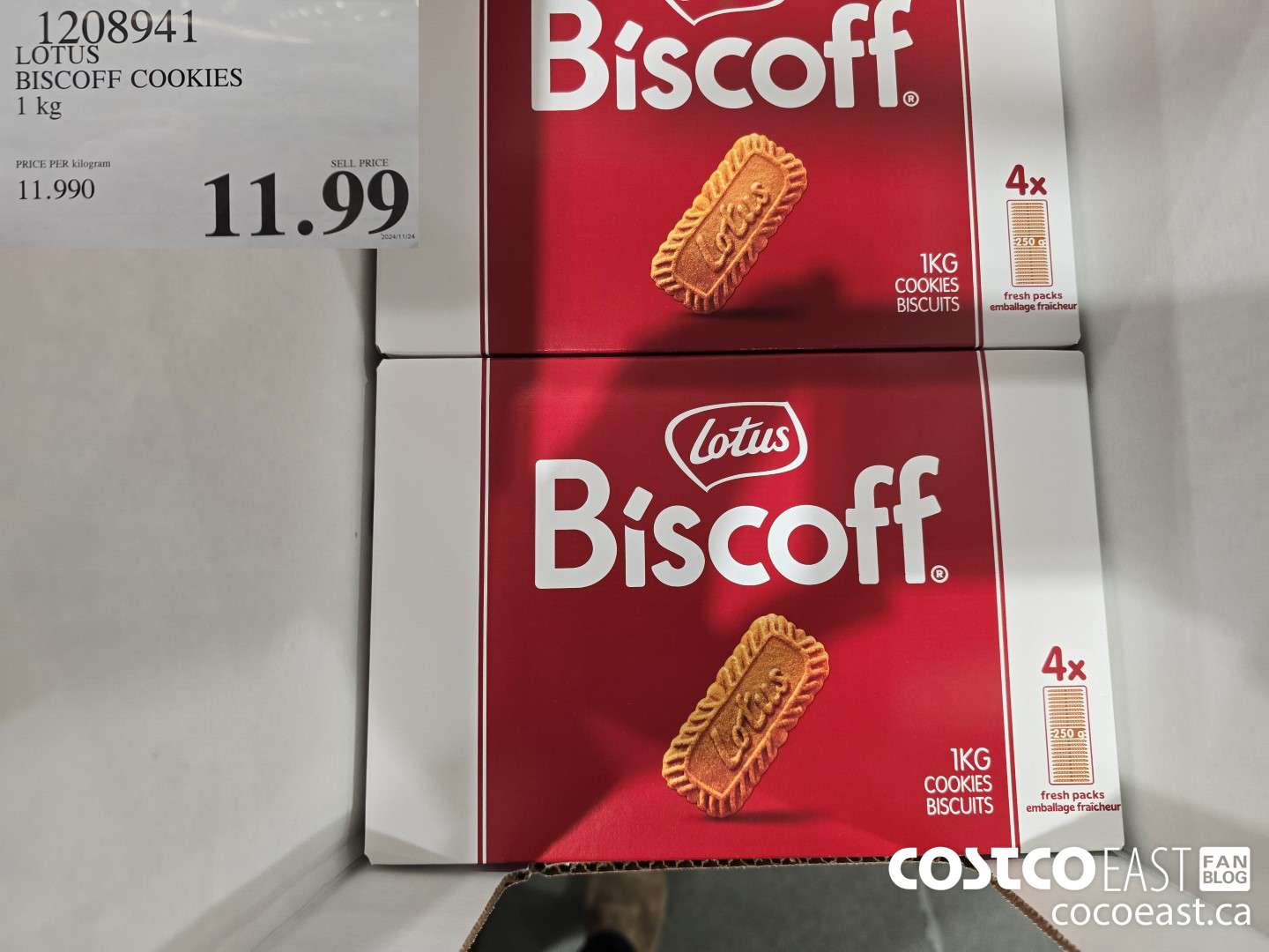 1208941 LOTUS BISCOFF COOKIES 1KG $11.99