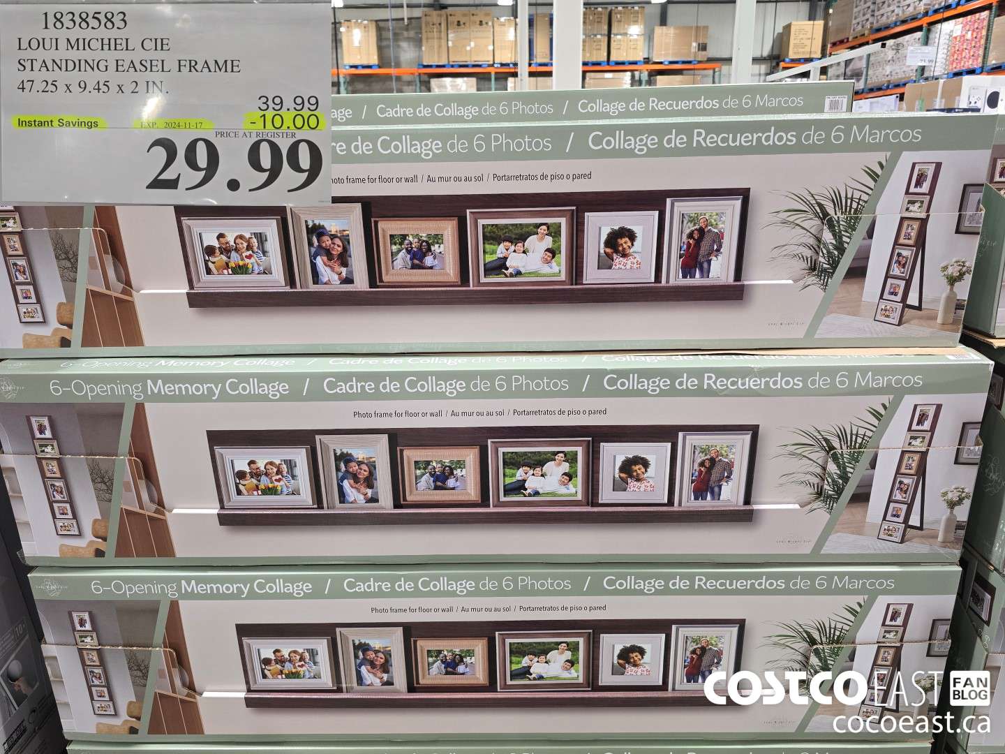 1838583 LOUI MICHEL CIE STANDING EASEL FRAME 47.25 x 9.45 x 2 IN. ($10.00 INSTANT SAVINGS EXPIRES ON 2024-11-17) $29.99