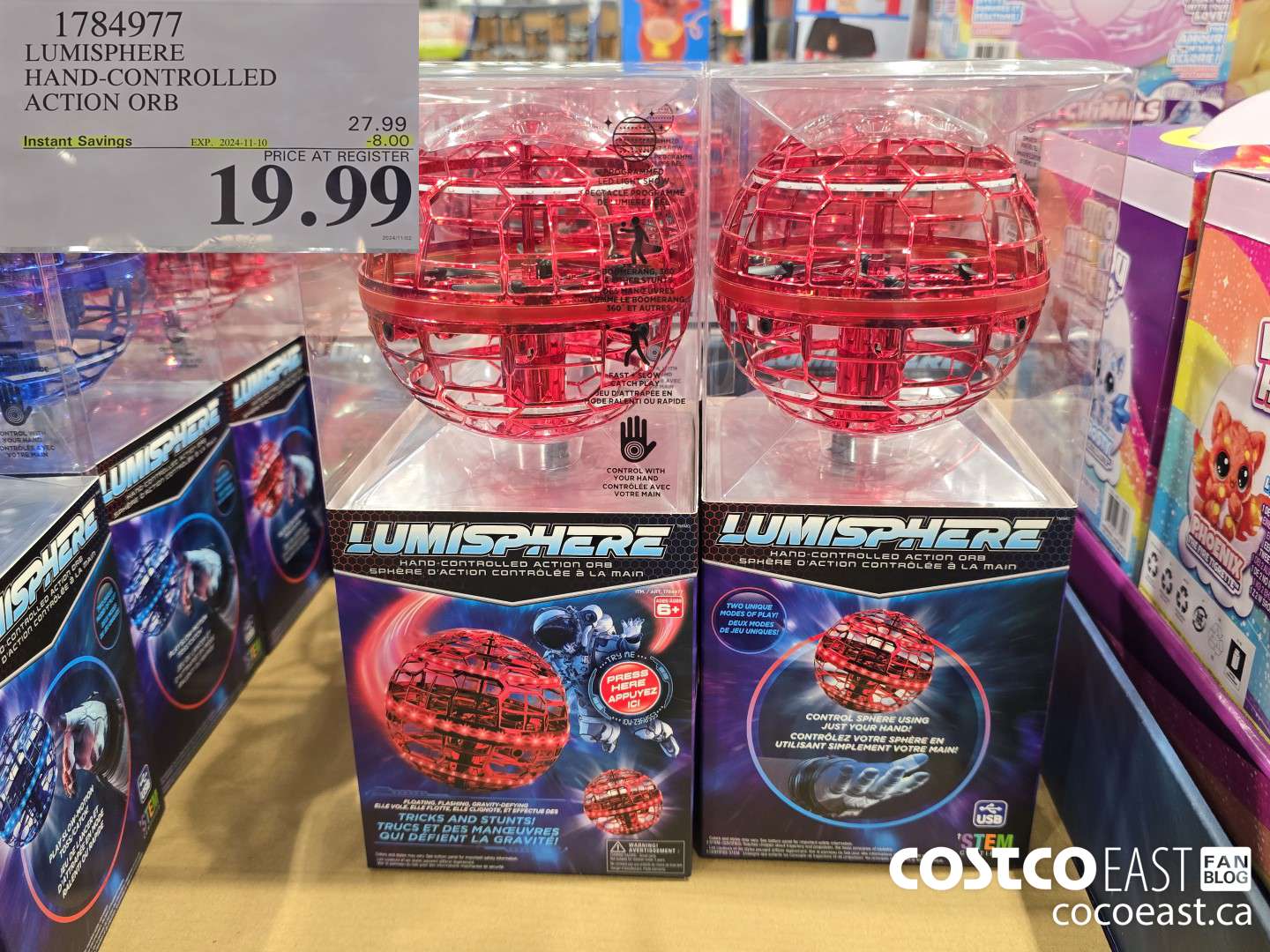 1784977 LUMISPHERE HAND-CONTROLLED ACTION ORB ($8.00 INSTANT SAVINGS EXPIRES ON 2024-11-10) $19.99