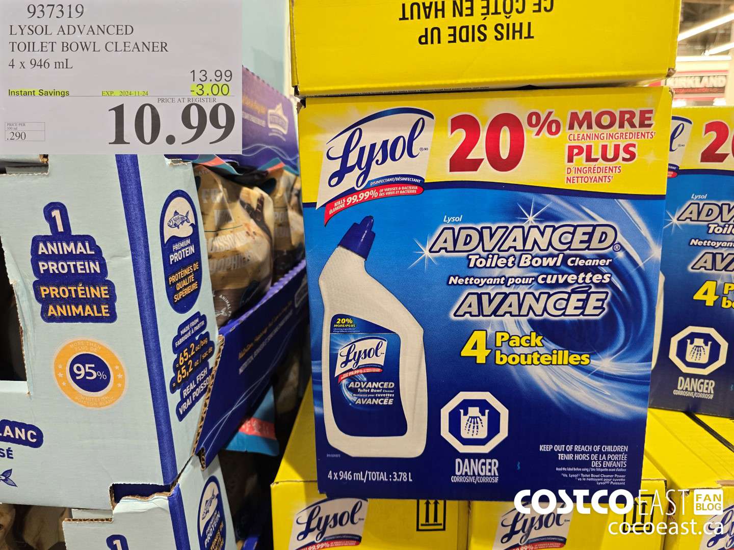 937319 LYSOL ADVANCED TOILET BOWL CLEANER 4 X 946 ML ($3.00 INSTANT SAVINGS EXPIRES ON 2024-11-24) $10.99