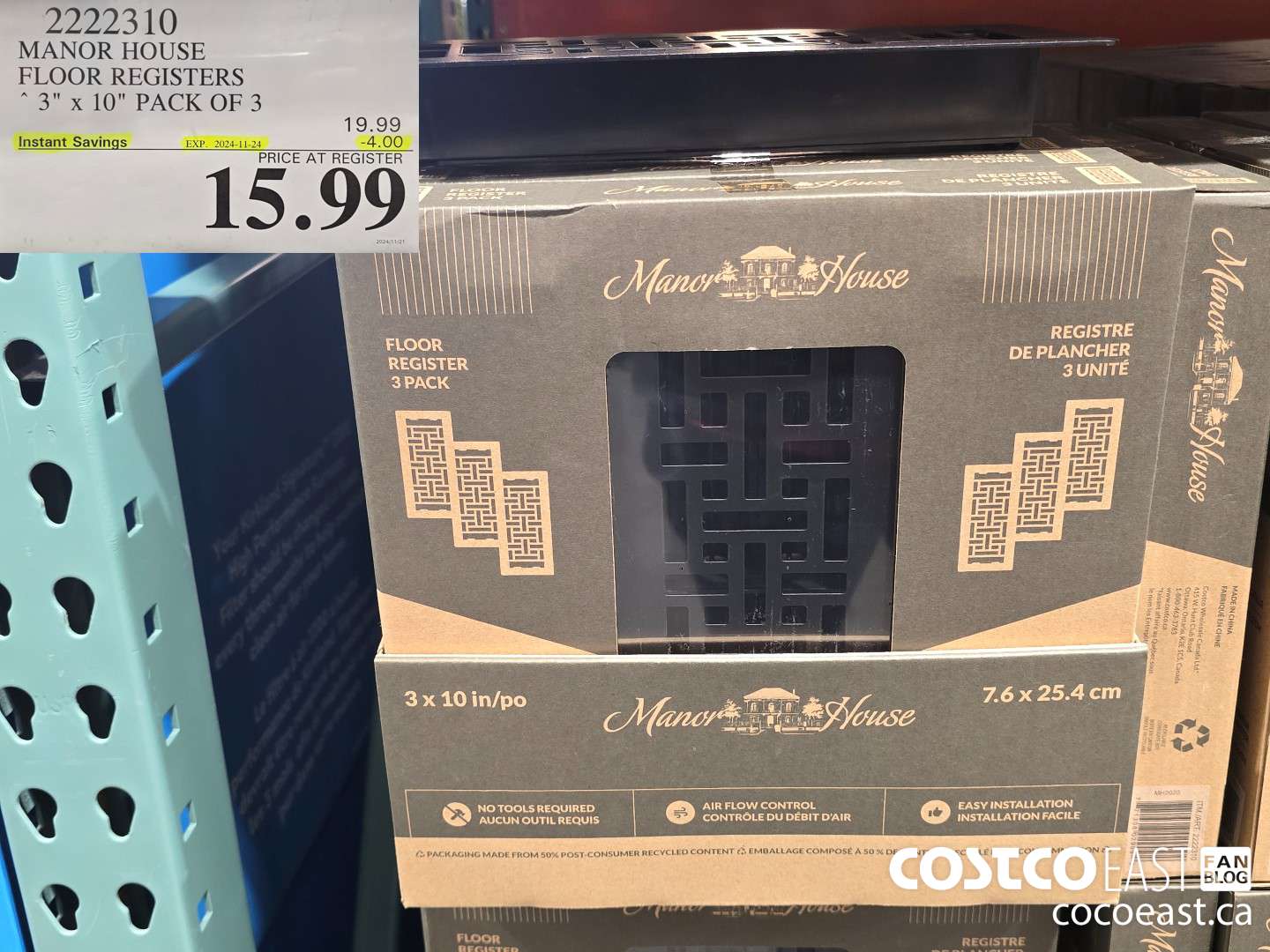 2222310 MANOR HOUSE FLOOR REGISTERS 3